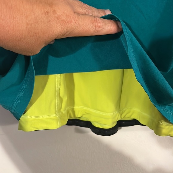 Lucy Teal and Lime Women's Top - Picture 3 of 6